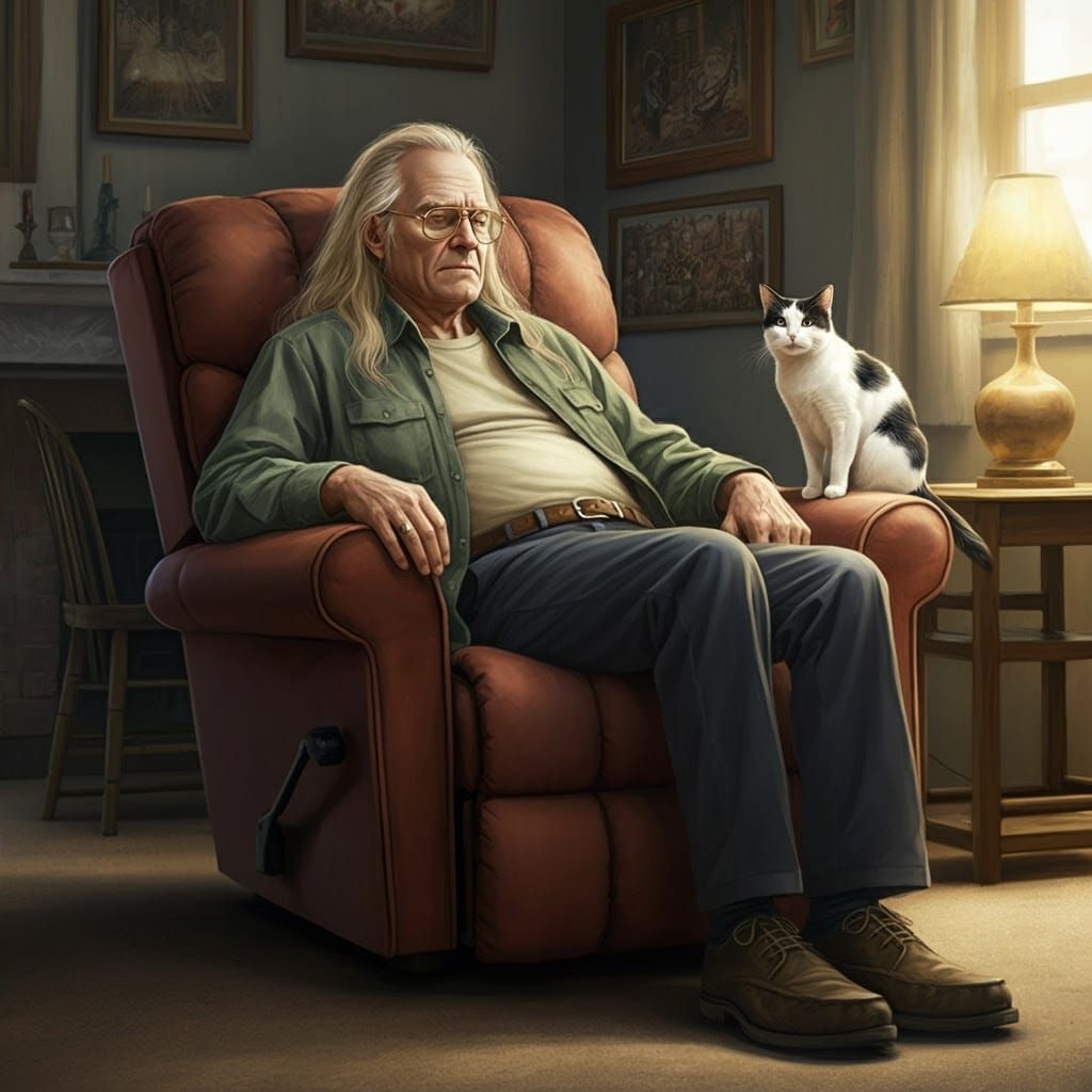 Lonely Gentleman Finds Solace in His Recliner