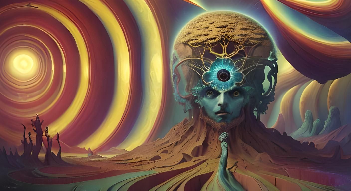 Surreal Seed of Memory in Mixed Media Style