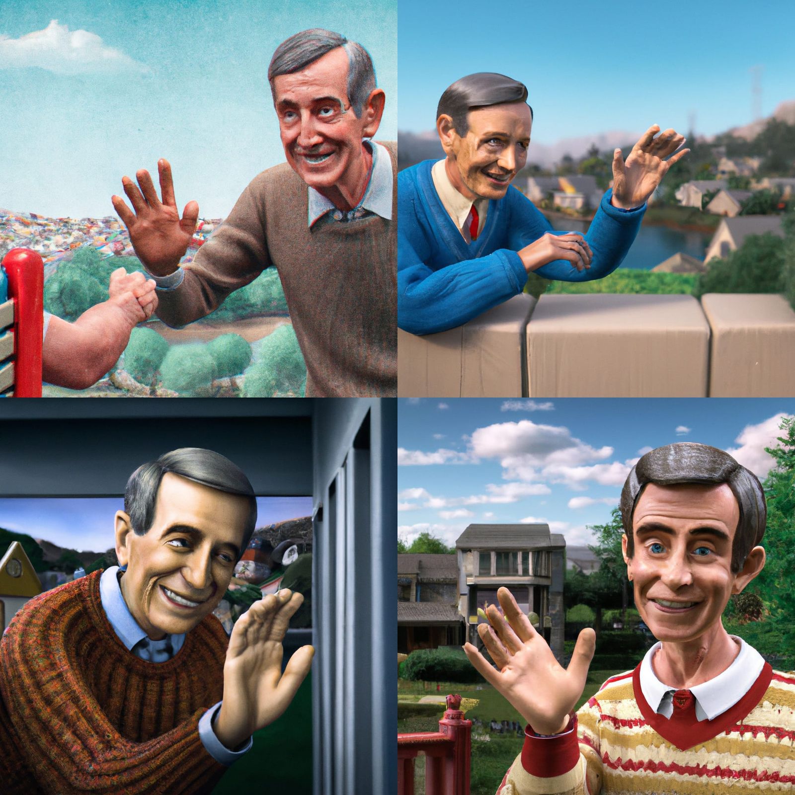 Hyperrealistic Matte Painting of Mister Rogers