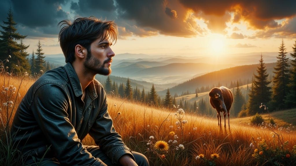 Man's Romantic Daydream of a Woman