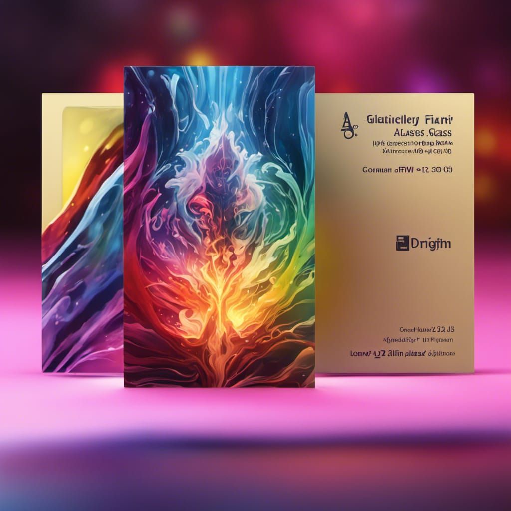 Optical Illusion Business Card in Splash Art Style