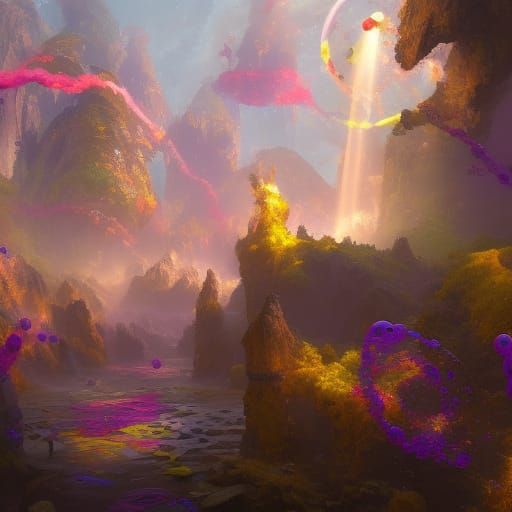 Detailed Acrylic Painting of Bubbles in Matte Style