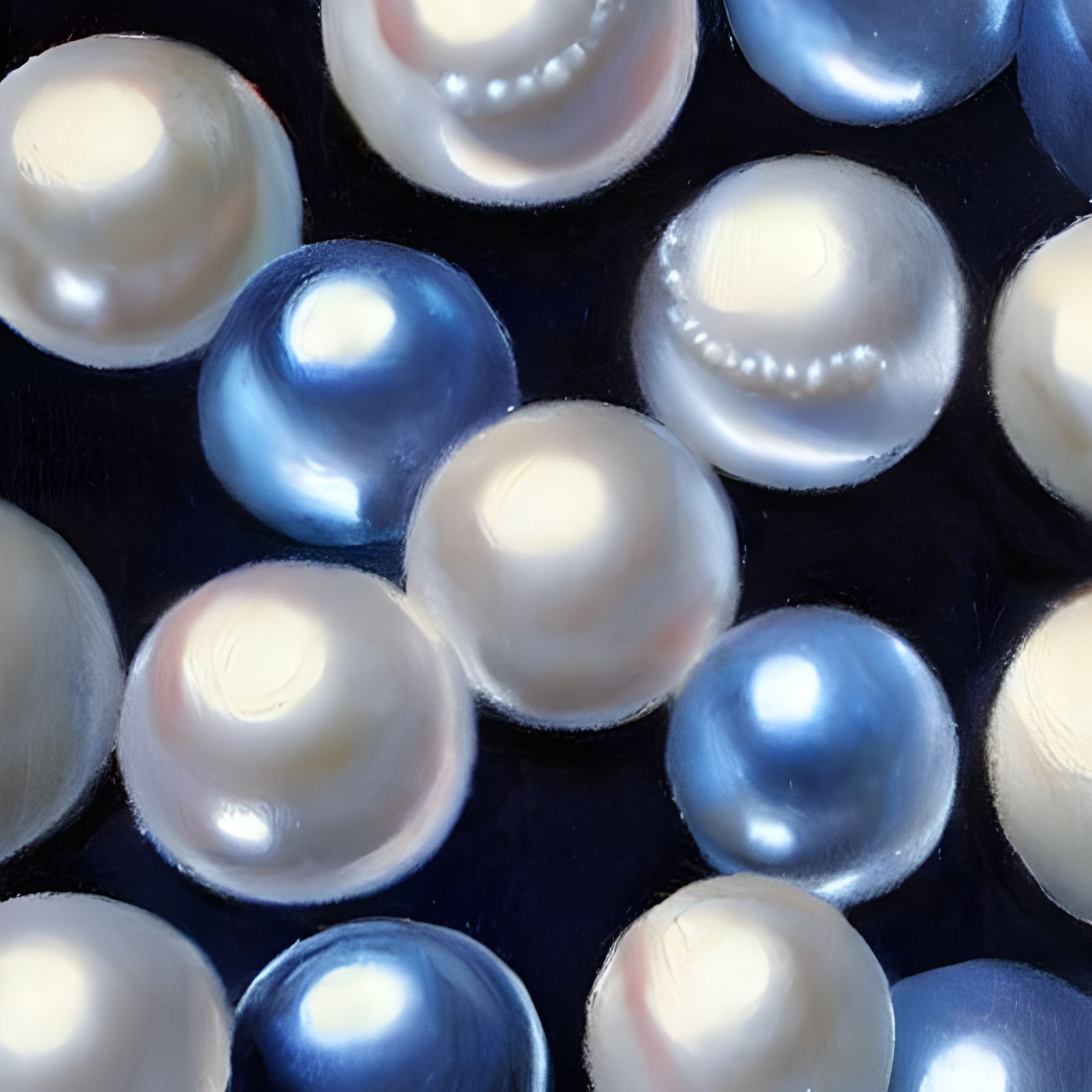 Pearlescent Strands in Oil Painting Style