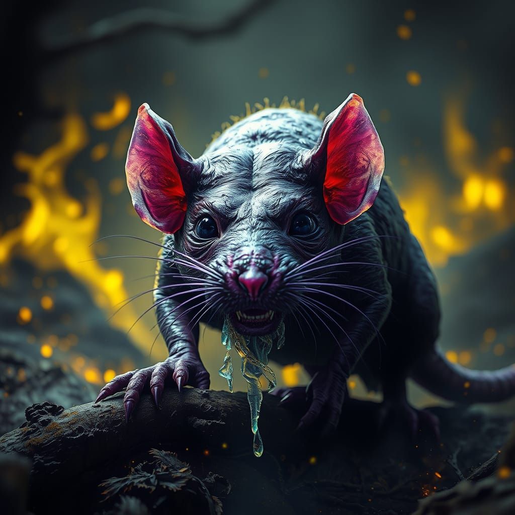 Dark Fantasy Plague Rat Masterpiece