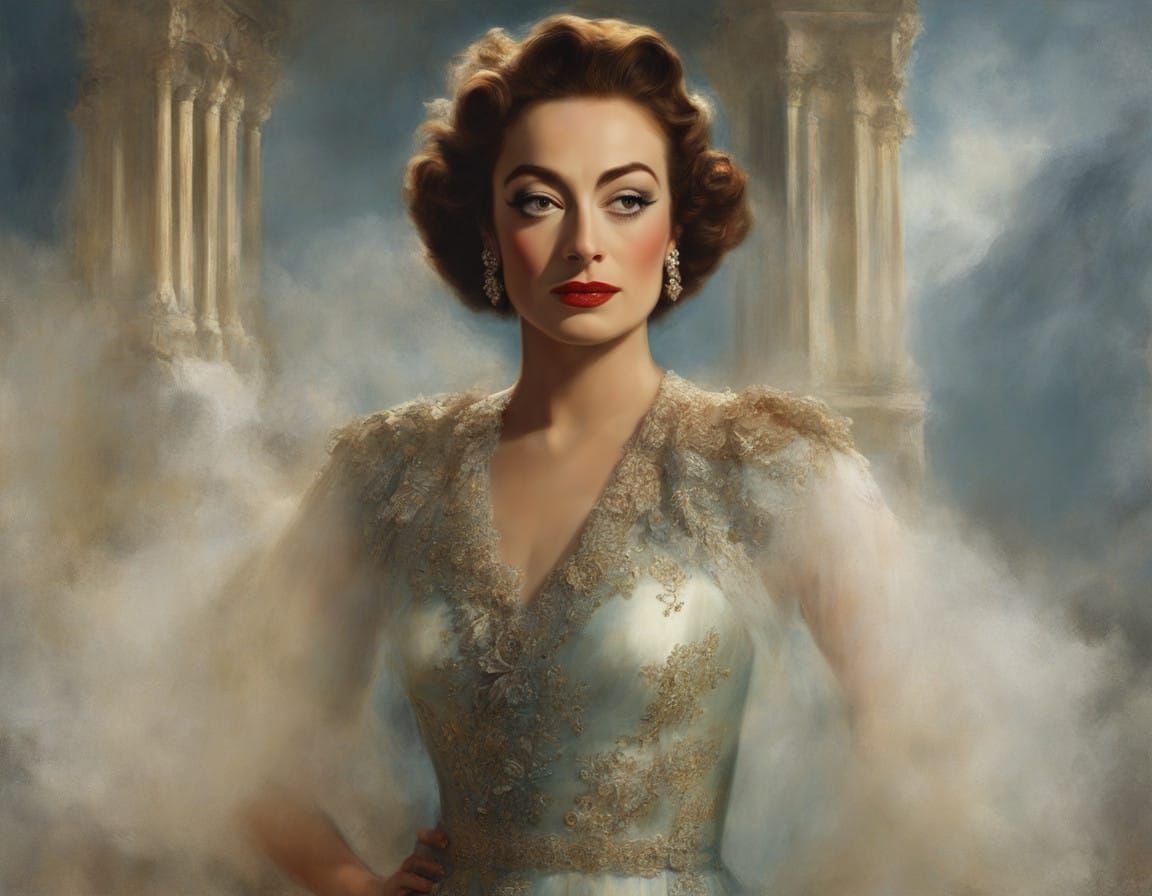 Glamorous 1940s Portrait in Hyperrealistic Style