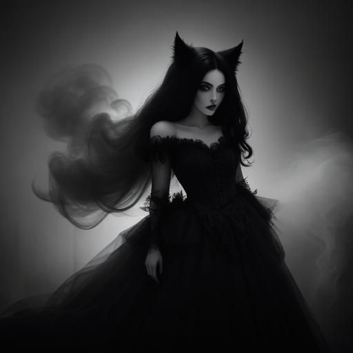 Film Noir Wolf Emerges for Gothic Girl