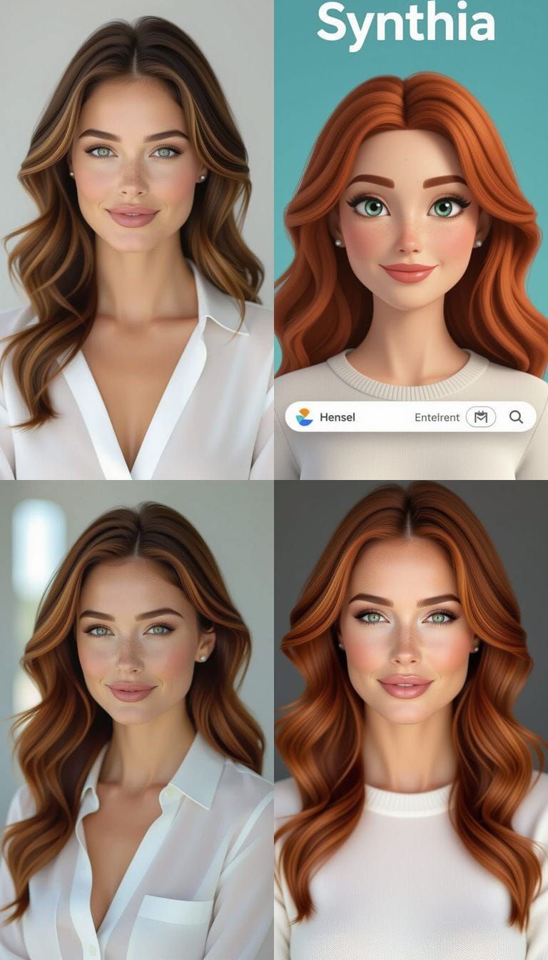 AI Assistant Avatar: Lifelike Woman in Professional Photo