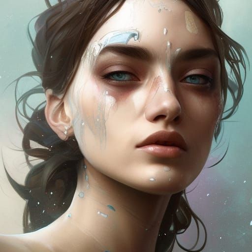 Detailed Creature Goddess Portrait in Digital Art