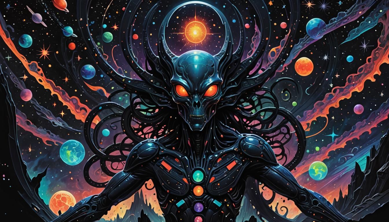 Eldritch God of Geometric Shapes in Outer Space