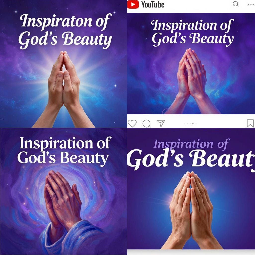 Praying Hands with 'Inspiration of God's Beauty' Heading