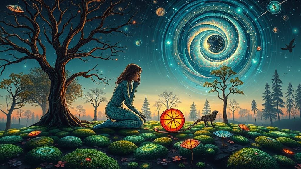 Bioluminescent Bio Art Collage in 8K