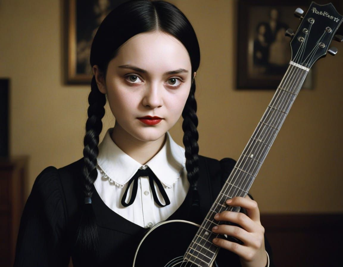 Wednesday Addams: Rock Idol in Grunge Style