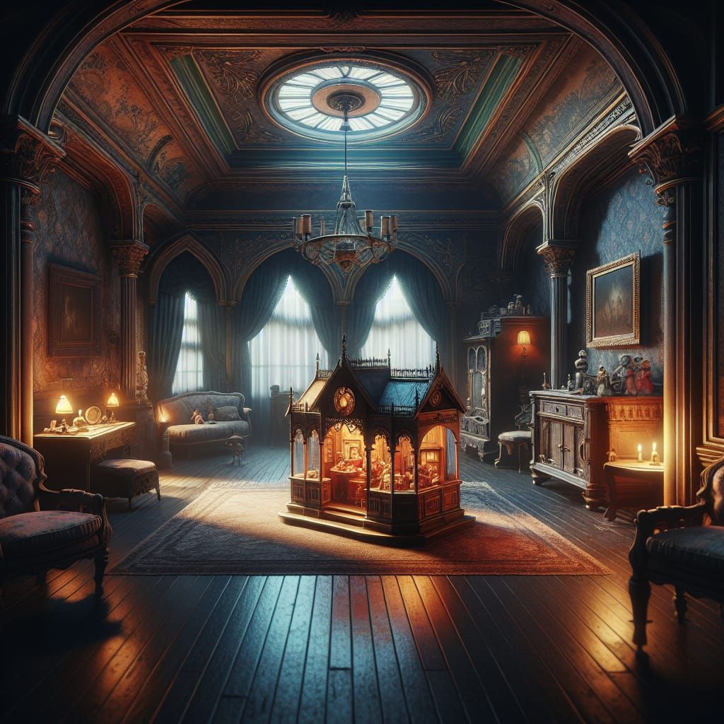 Victorian Abandoned House Interior Matte Painting