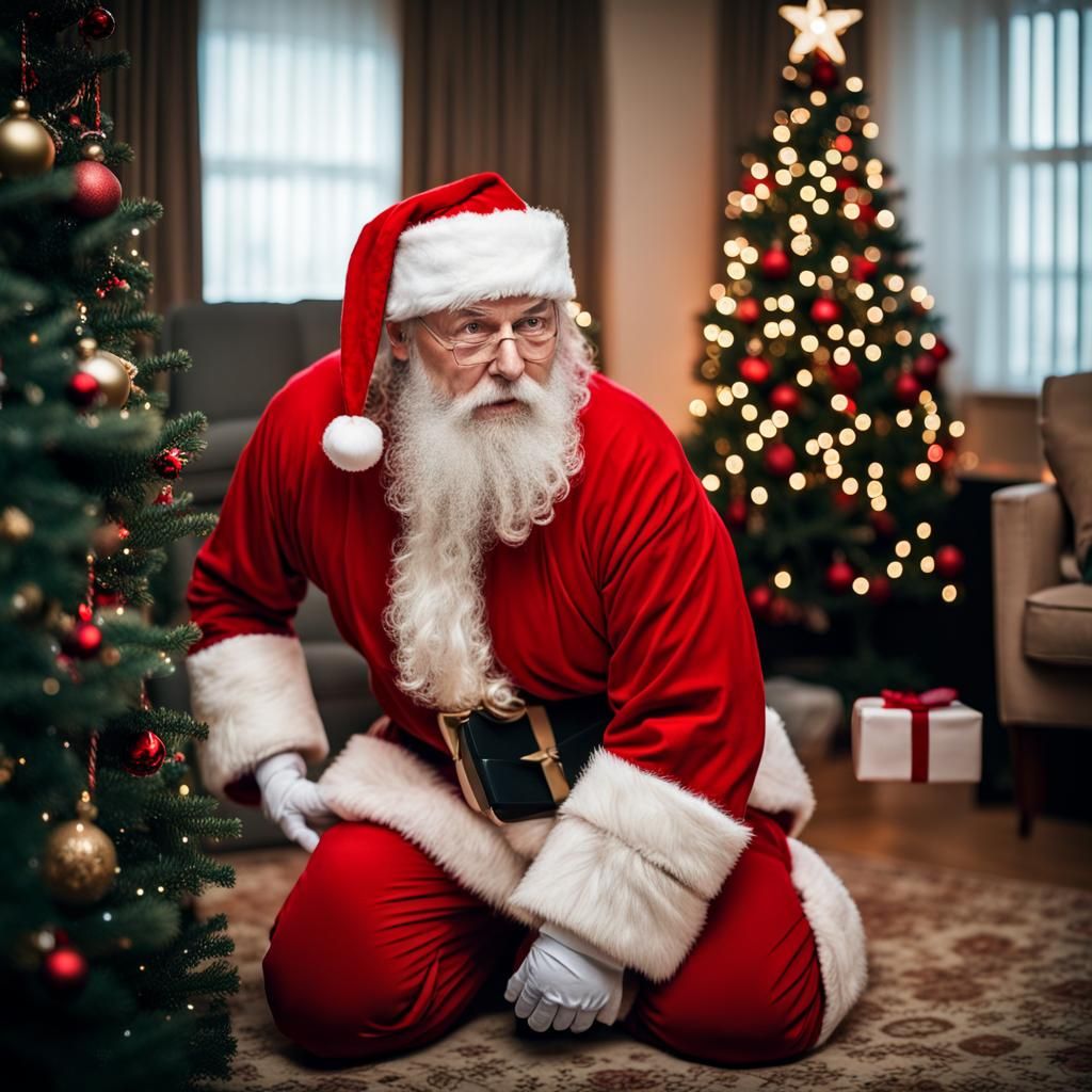 Santa's Secret: A Cinematic Christmas Portrait