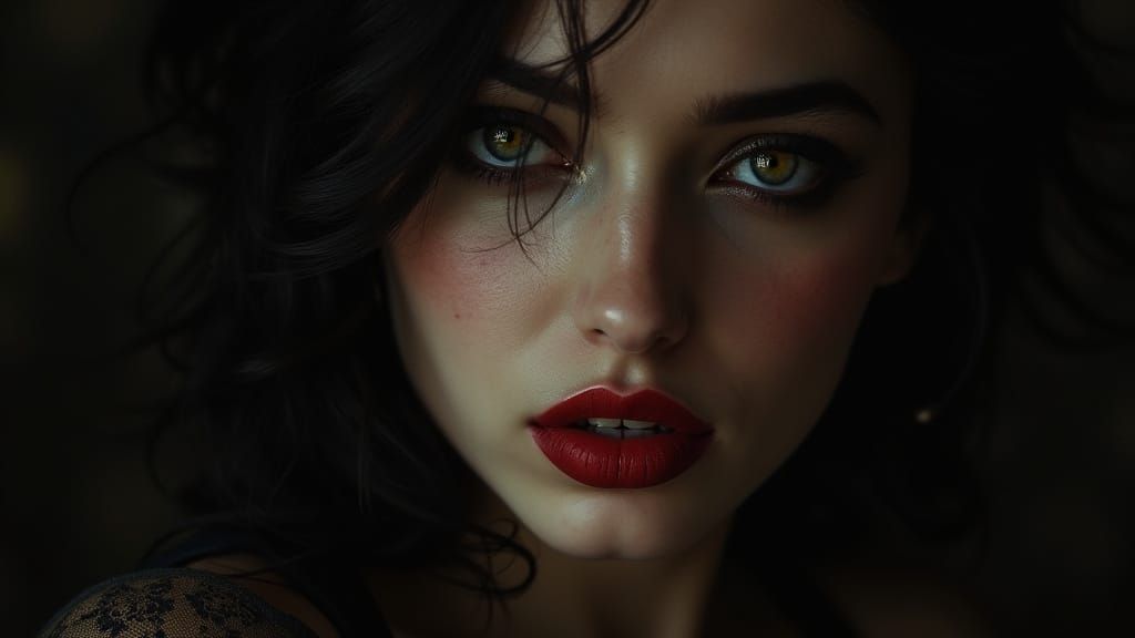 Vampire Portrait in Dark Romanticism Style