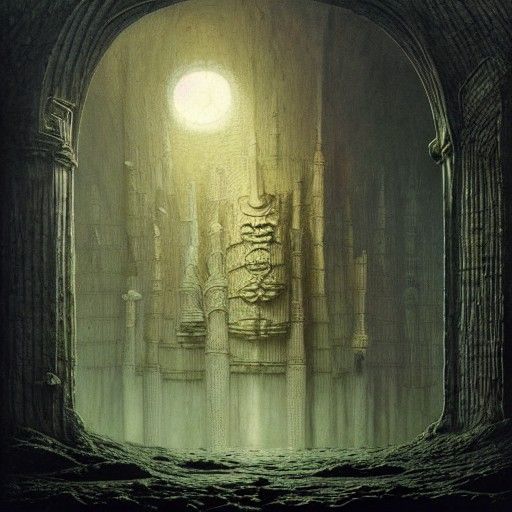 Temple of the Gods: Dark Fantasy Illustration