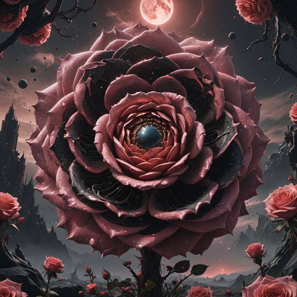 Neutron Rose Under Black Sun: Fantasy Concept Art