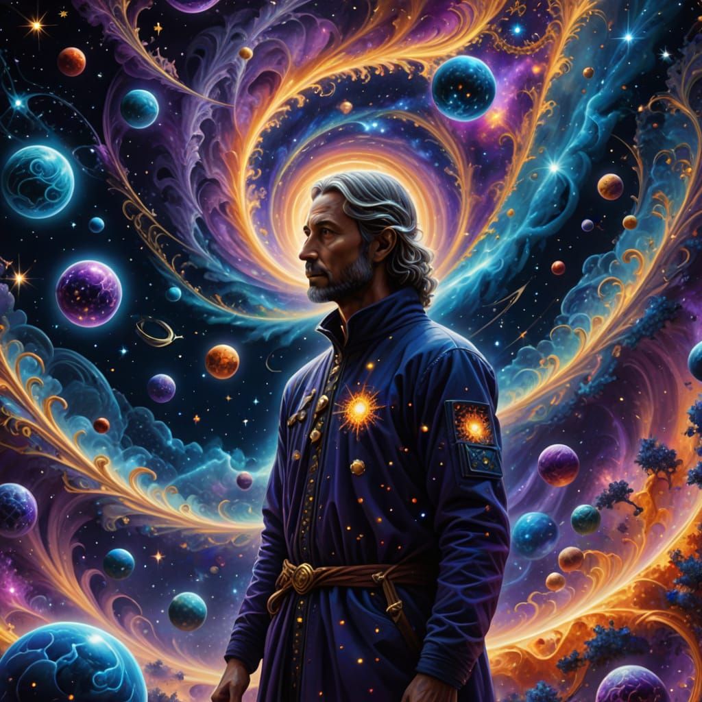 Galactic Figure in Cosmic Surrealism
