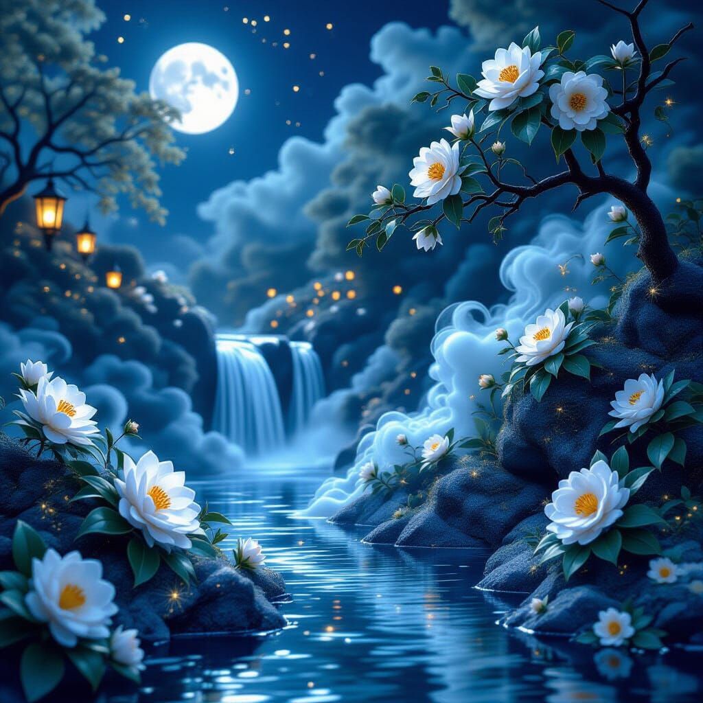 Ethereal Microworld on Frosted Glass Edge