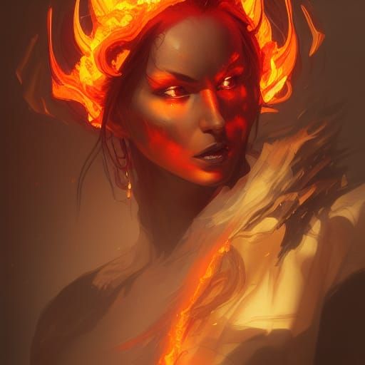 Demonic Gunslinger Portrait in Hyperdetailed Style