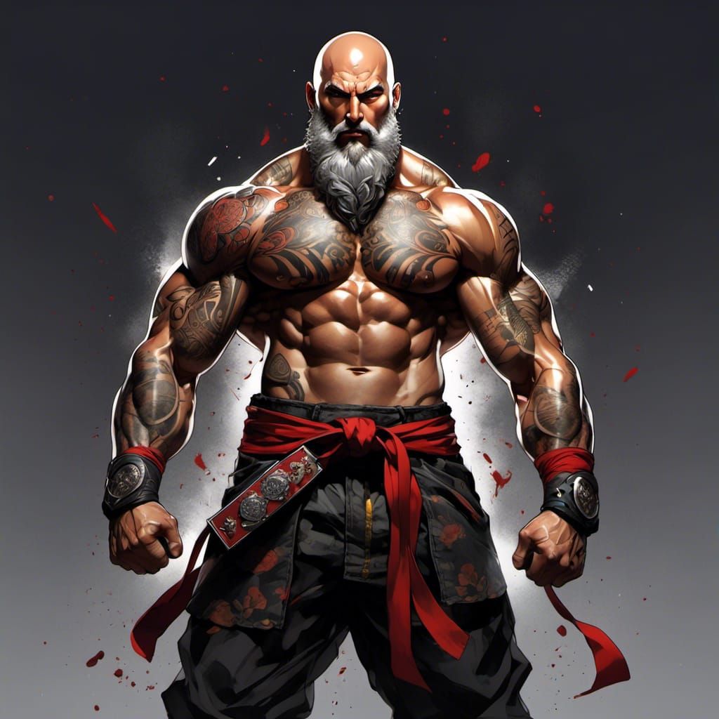 Anime Fighter with Championship Belt