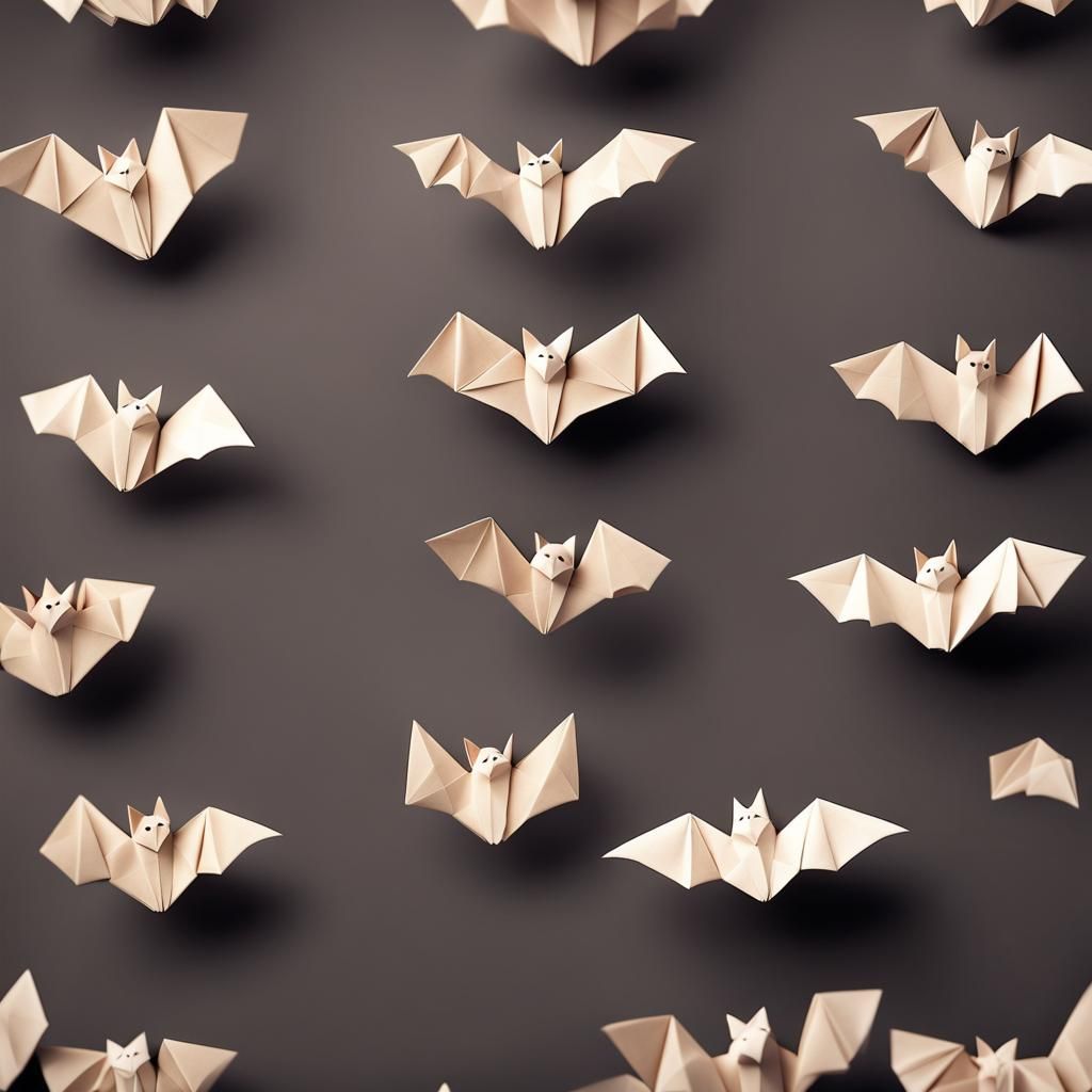 Origami Bat Papercraft in 8K Resolution
