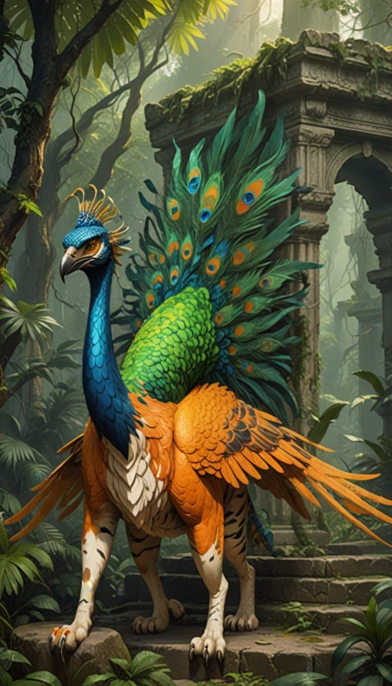 Majestic Gryphon of Ancient Ruins