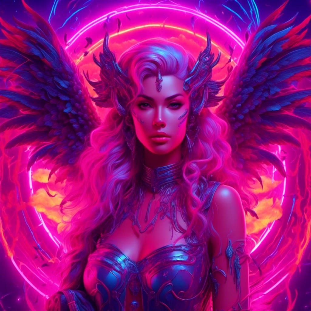 Synthwave Angels, Demons, and Fairies