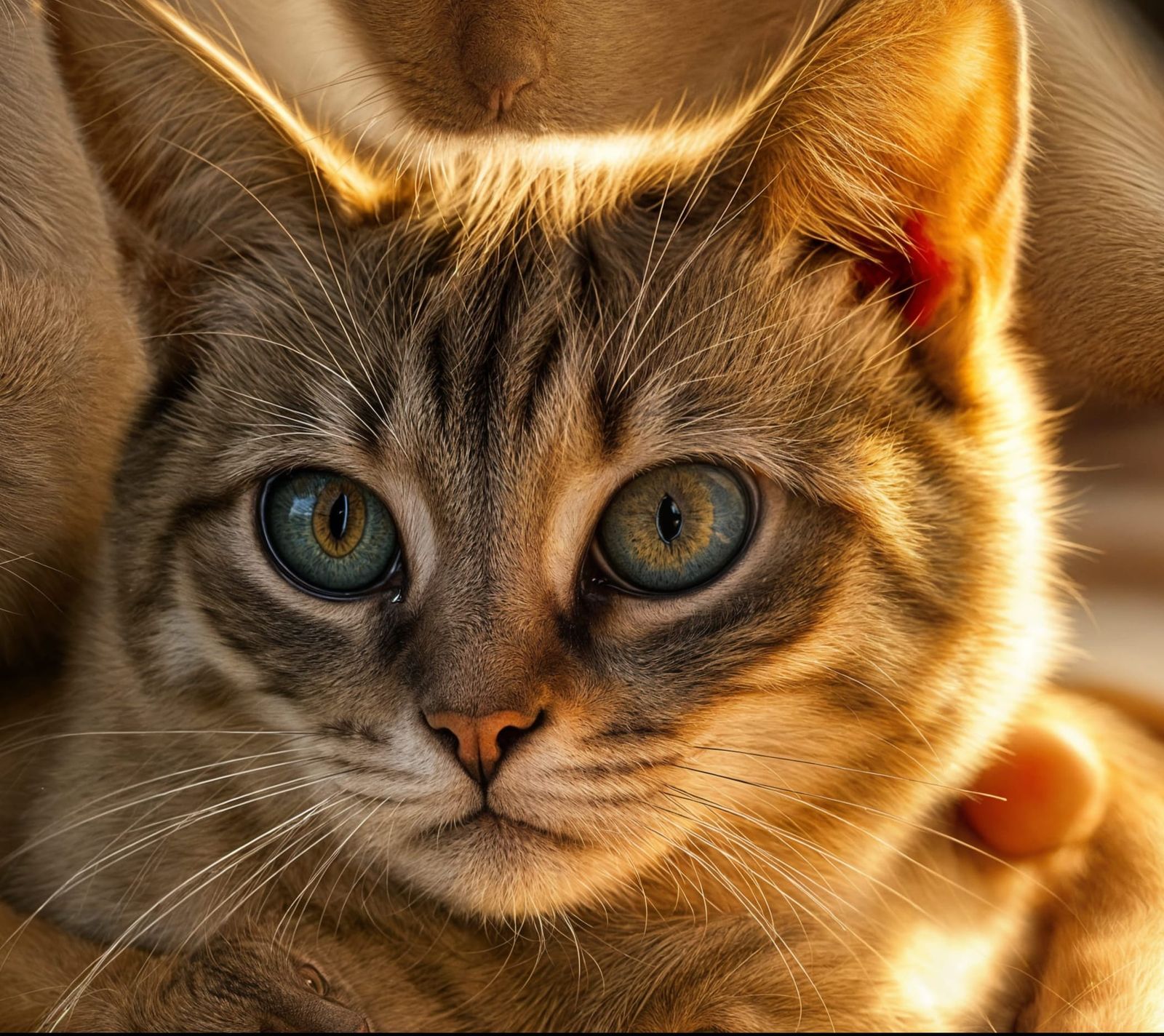 Feline Contemplation in Intimate Portraiture