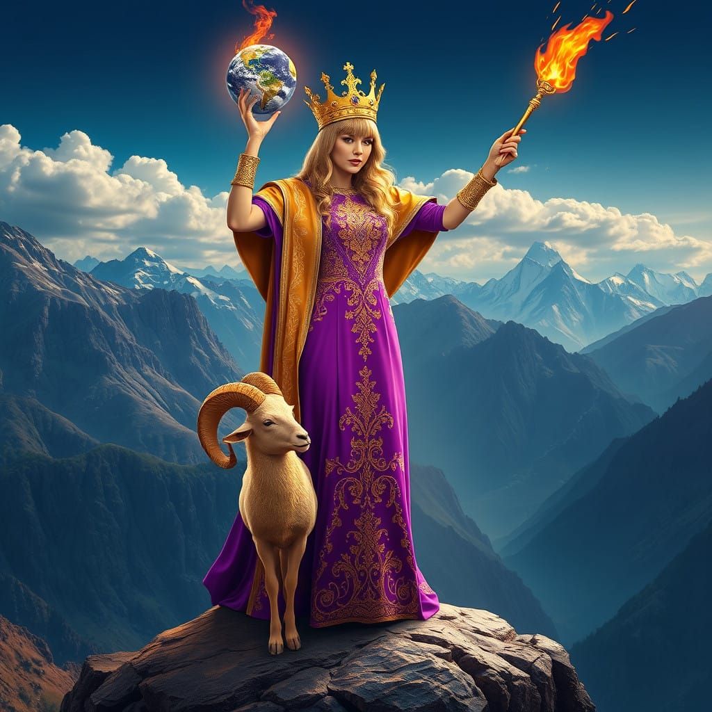 Taylor Swift Triumphs with Golden Wand and Globe in Whimsica...