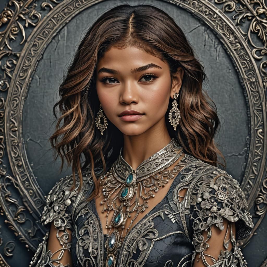 Hyperrealistic Portrait of Zendaya in Cinematic Style