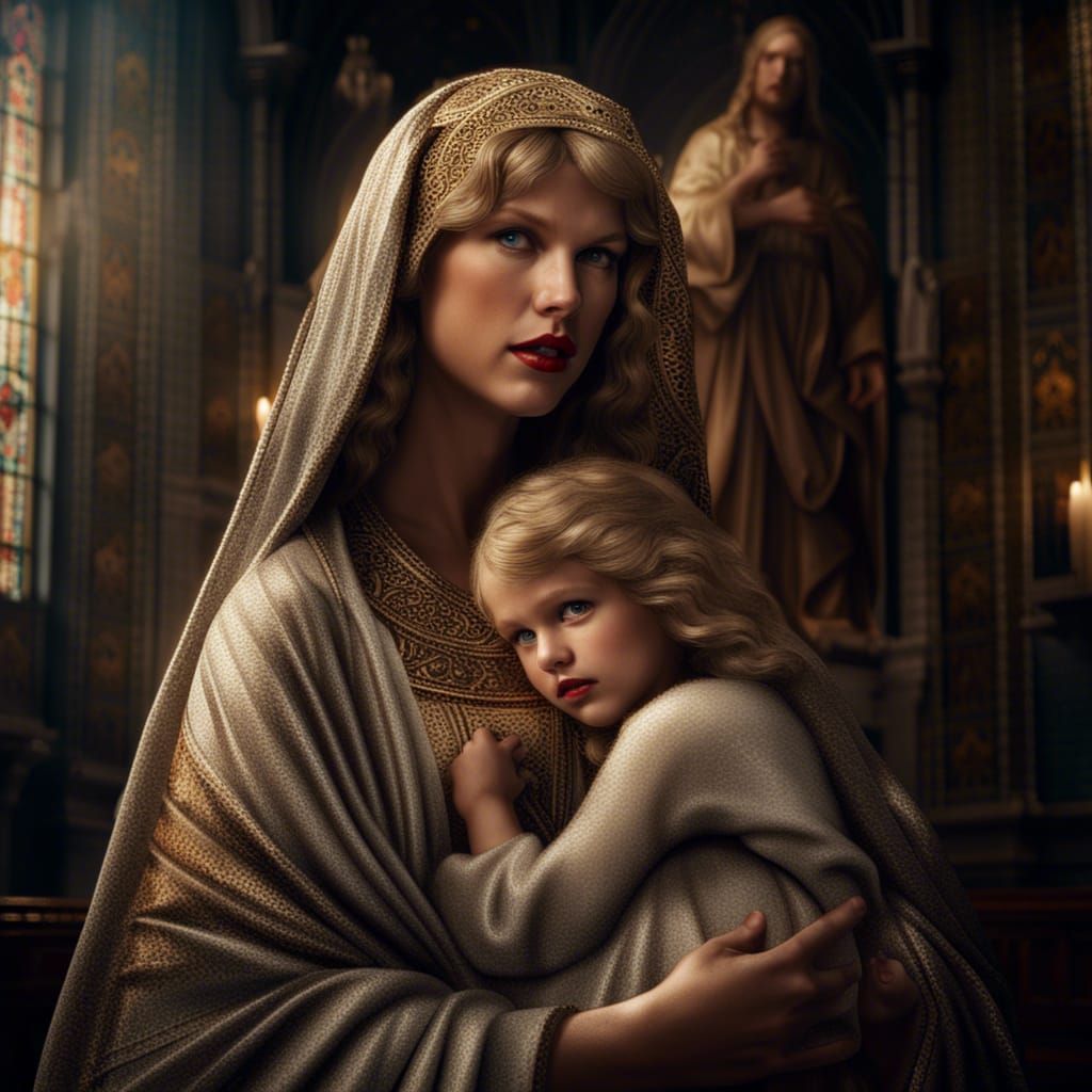 Hyperrealistic Mary Mother of God Image