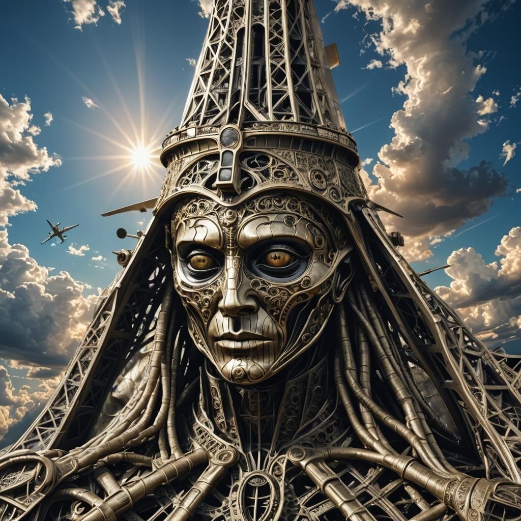 Eiffel Tower as Paris 2024 Olympic Mascot