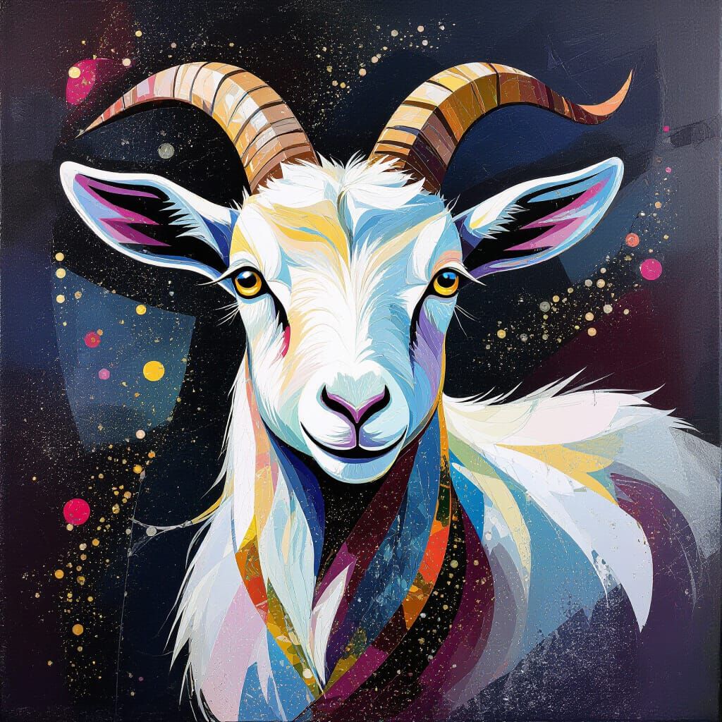 Glittering Goat Lyrical Abstraction Entangled