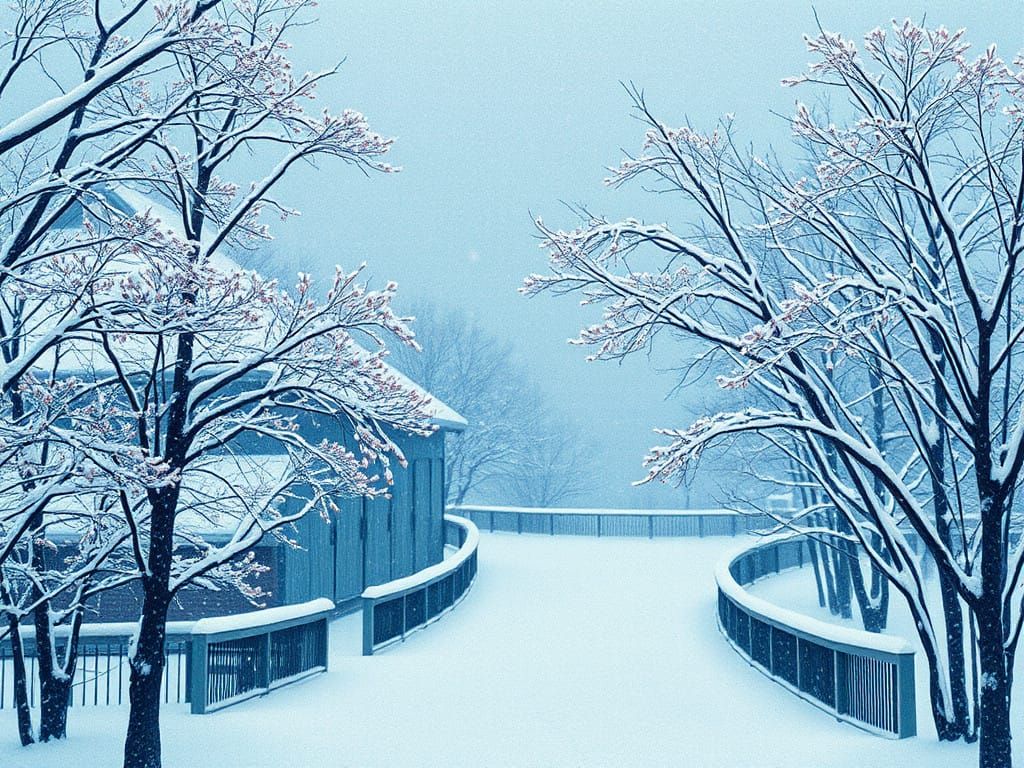 Winter Storm in Ultraminimalist Color Palette