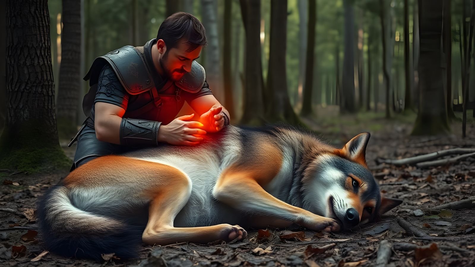 Man Heals Wolf in Ancient Forest