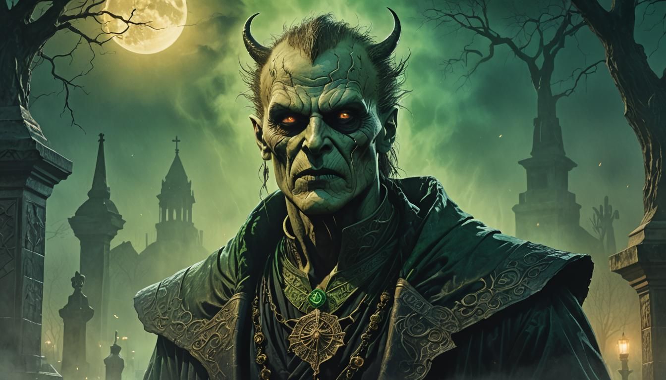 Necro Demon Portrait at Midian Cemetery Gate