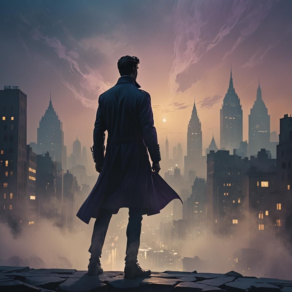 Marvel Superhero in Modigliani-Inspired Cinematic Style