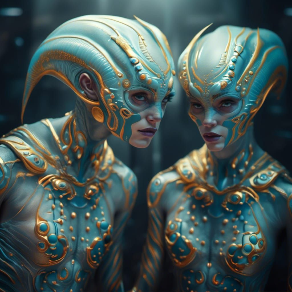 Smiling Aliens Party: Hyperrealistic Photography of the Futu...