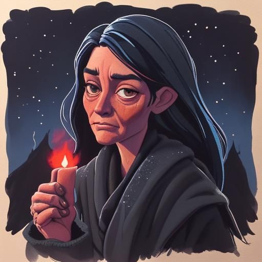 Gouache Painting: Year Turns, Day Descends