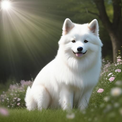 Japanese Spitz Portrait in Natural Light