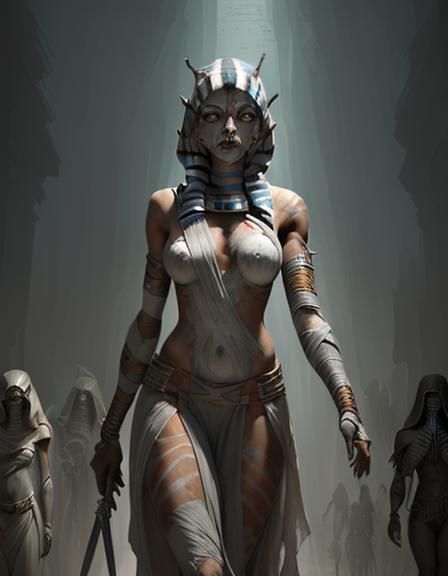 Ahsoka as Undead Egyptian Mummy in Ethereal Fantasy Style