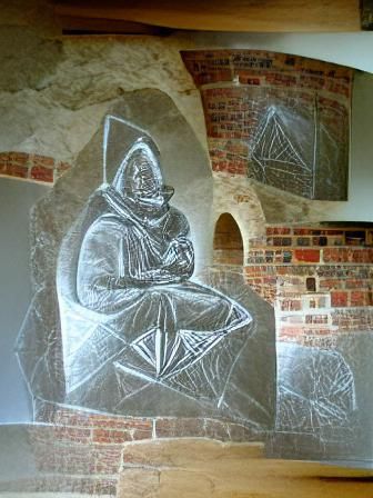 Medieval Diamond Monk in Church Hall