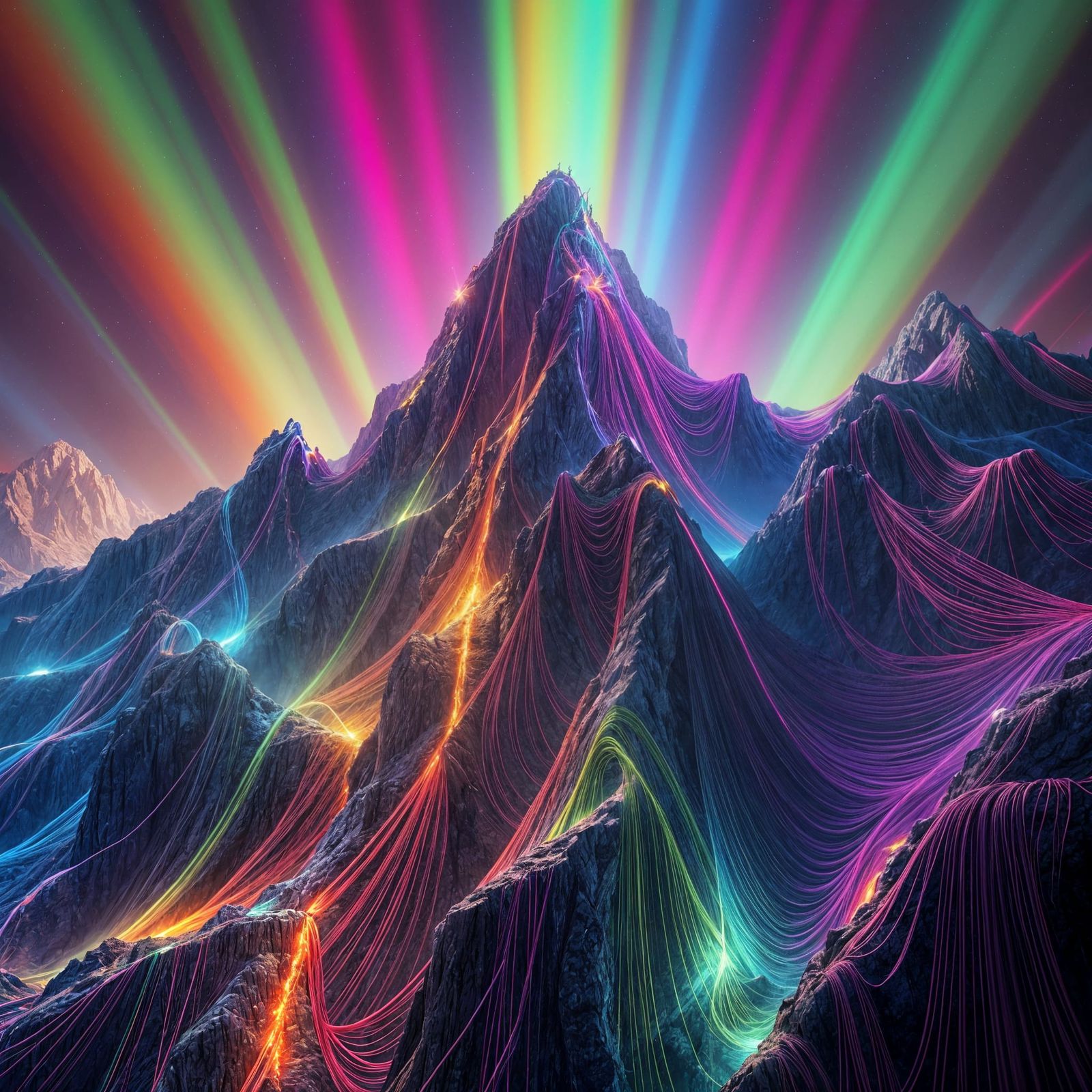 Rainbow String Mountain: Fantasy Concept Art