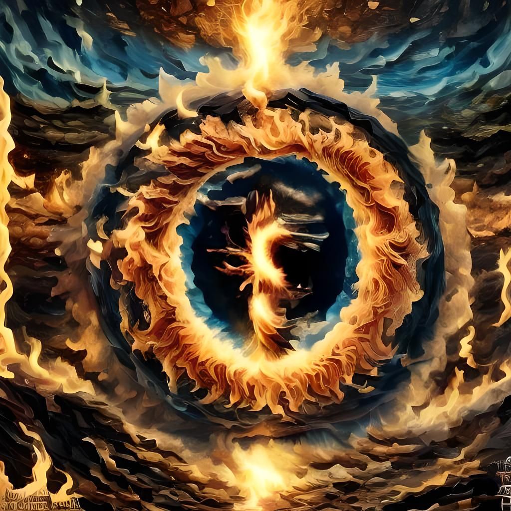 Infernal Eye Reflects Hell's Gate