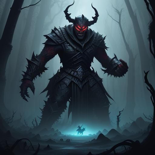 Evil Pumpkin Man Punch in Mystical Forest