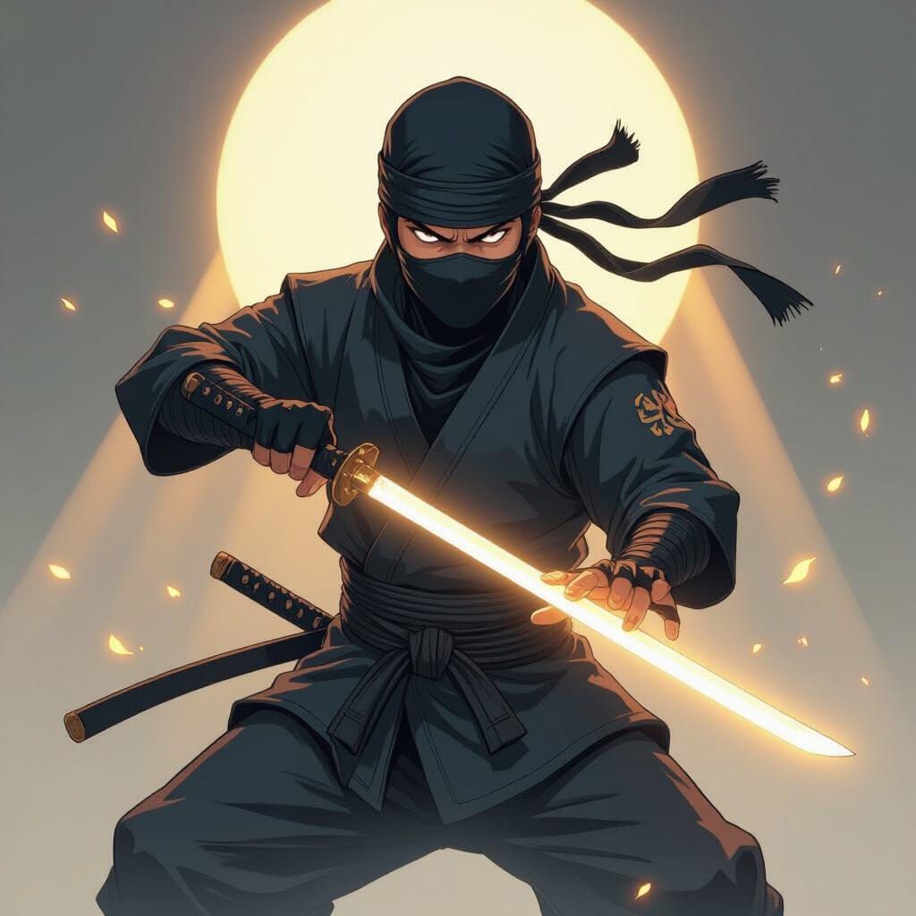 Masked Youth Transforms Into Agile Shadow Ninja
