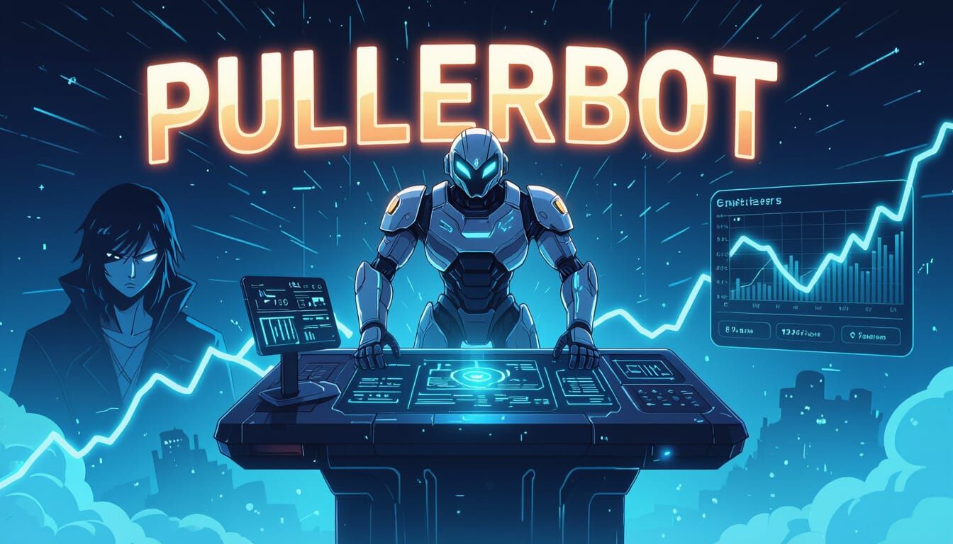 Futuristic PullerBot Command Center in Minimalist Style