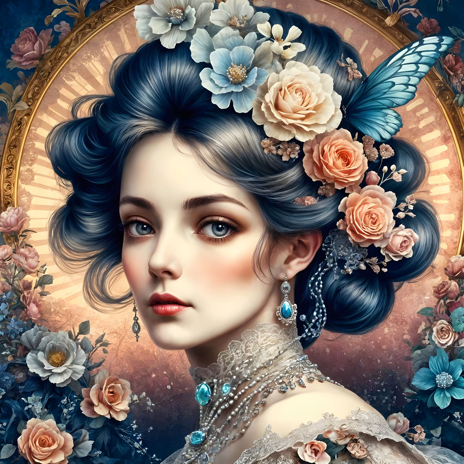 Dreamy Portrait of Victorian Lady