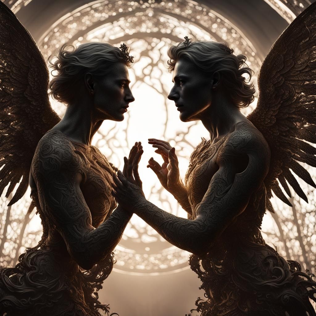 Angels and Men at War: Photorealistic Render